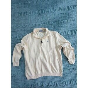 Men's Quarter-Zip Yellow Pullover Sweater-XXL